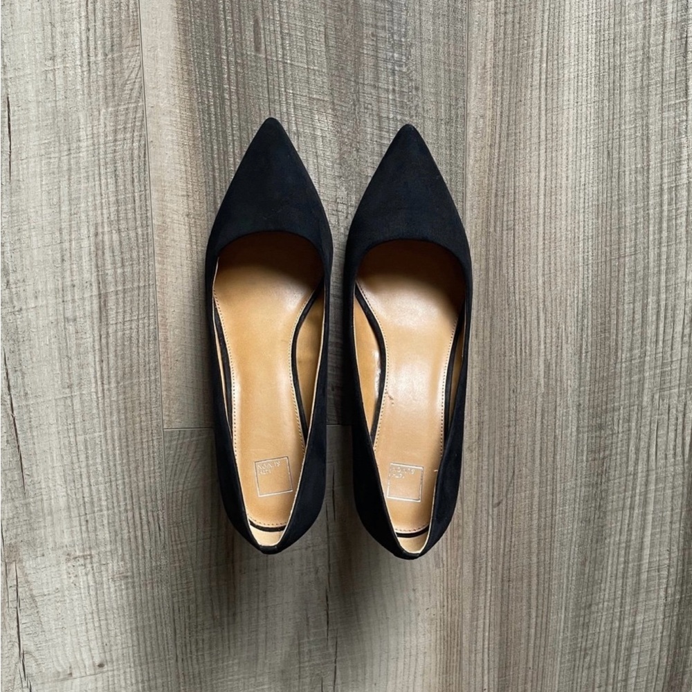 14th & Union Black suede pointed toe heels - 11
